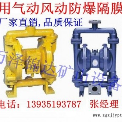 內(nèi)蒙烏達陜西寶雞礦用BQG型MA認證隔膜泵防爆工程塑料隔膜泵