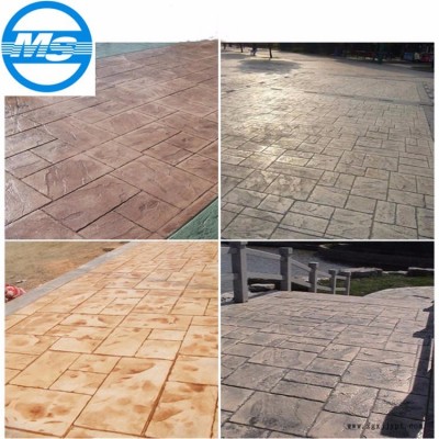 遂寧 南充彩色壓模地坪 水泥壓花材料混凝土壓印模具強化劑脫模劑美碩廠家直銷壓花地坪